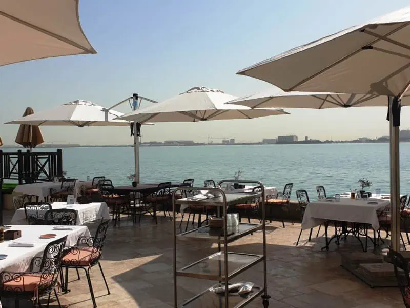 Malaga duo parasols in a polished finished, Doha