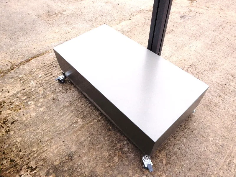 Half Pedestal Base With Optional Cover Lid & Wheels